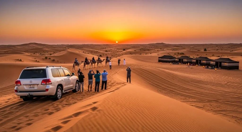Desert Safari Dubai review experience with dune bashing and camel rides